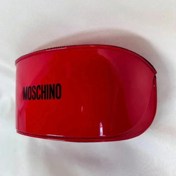 Moschino Sunglasses Eyeglasses Case Holder Red Glossy Shiny main image 7